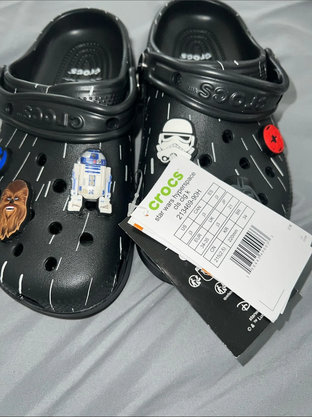 CROCS Kids Black Star Wars Clog with Character Jibbitz